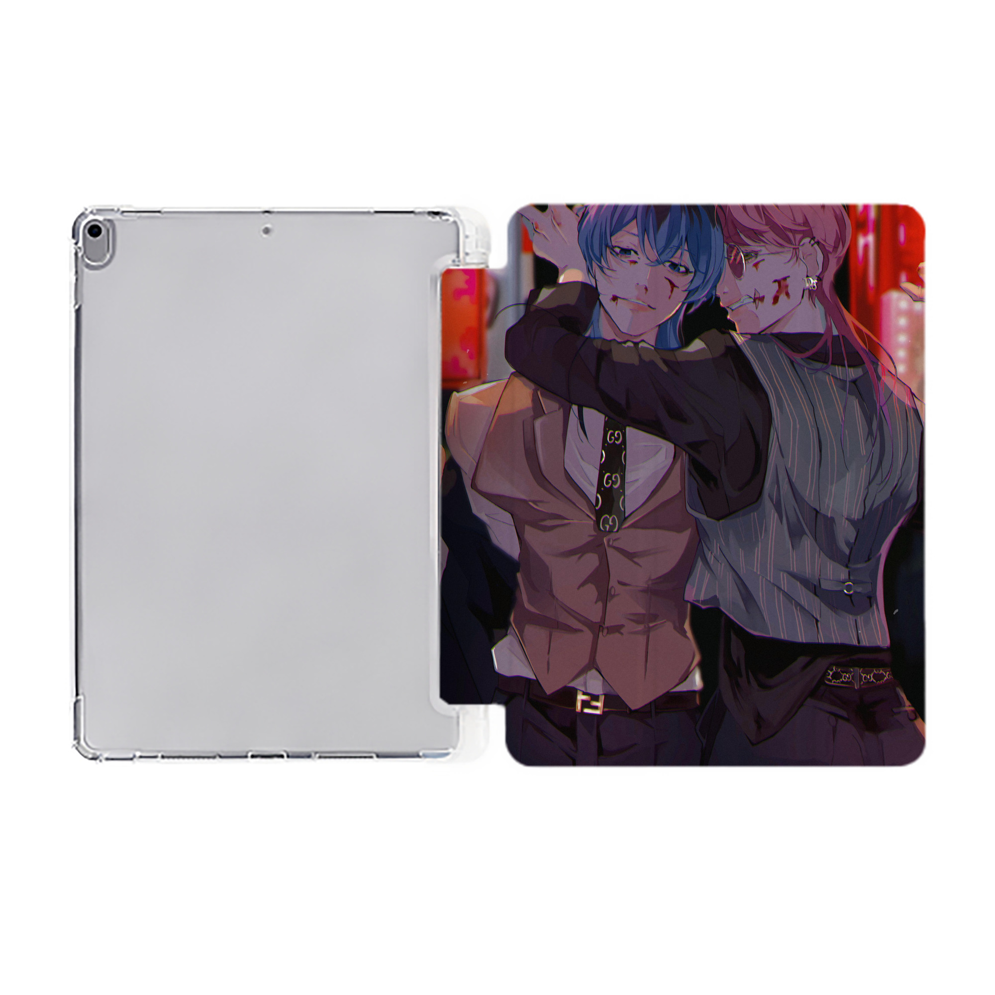 （画像用） 東京リベンジャーズ Tokyo Revengers IPad ケース ペン収納付き 三つ折りスタンド PUレザー×シリコン 対応機種9.5/10.5/10.9インチ